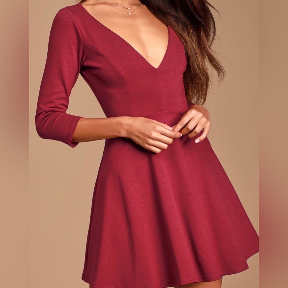 Amazing burgundy dress great for weddings!